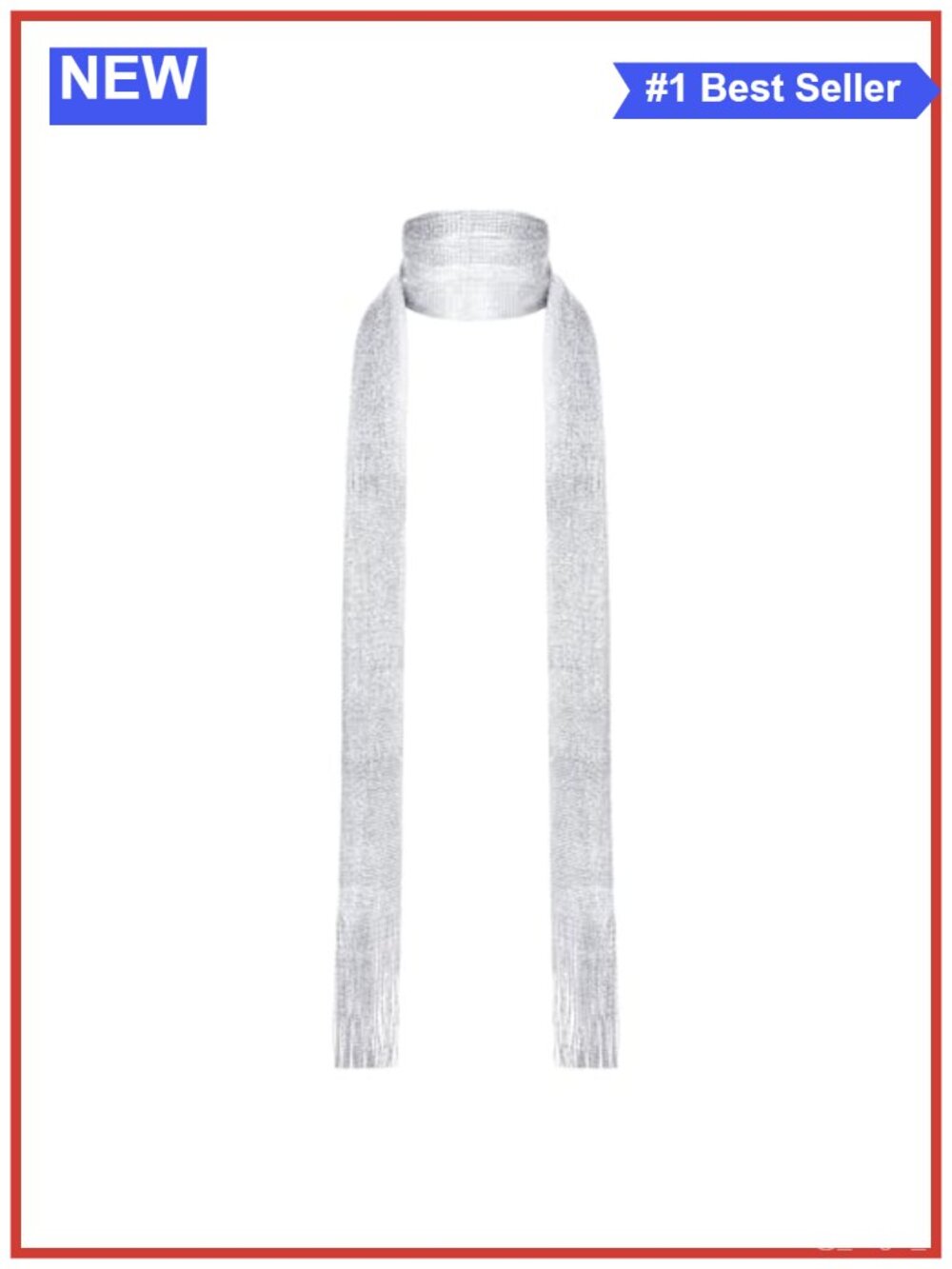 Sequin Tassel Scarf Skinny Rave Festival Necktie Belt